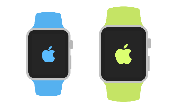 Apple watch flat template