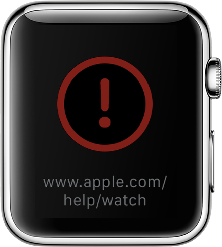 Watch recovery url red exclamation
