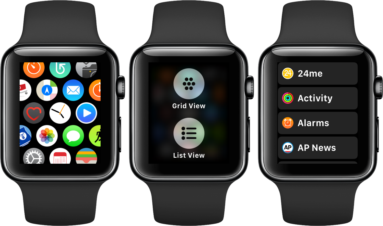 Watchos 4ではホーム画面をリスト表示に変更可能に 蓮コラ 風の画面が苦手だった人には待望の機能かも Apple Watch Journal