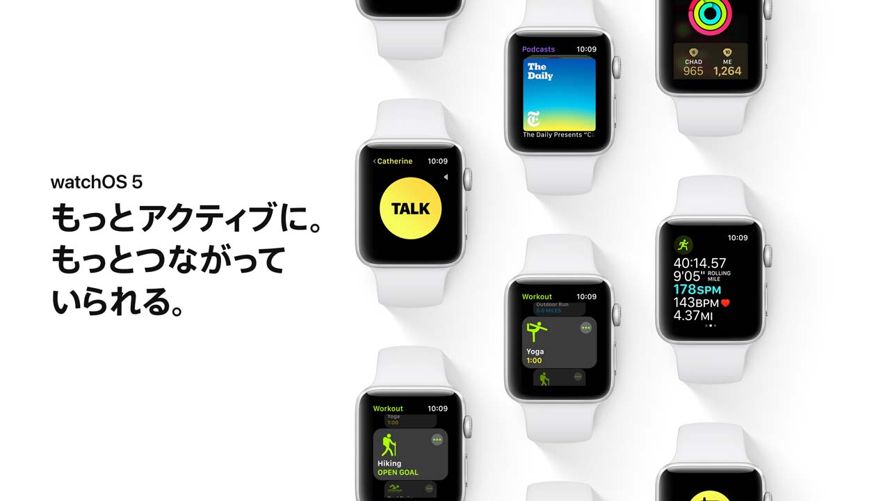 watchOS5の紹介ページの日本語版がようやく公開！新機能をチェックしよう！