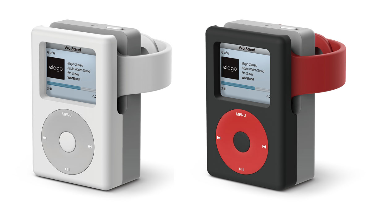 Elago、AppleWatchをiPod風にする充電スタンド「W6 Stand for Apple Watch」を発表！
