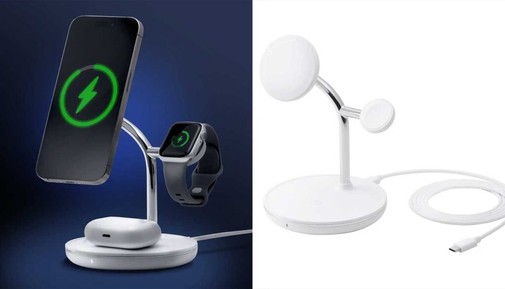 置くだけで3つ同時に急速充電！サンワサプライがApple正規認証